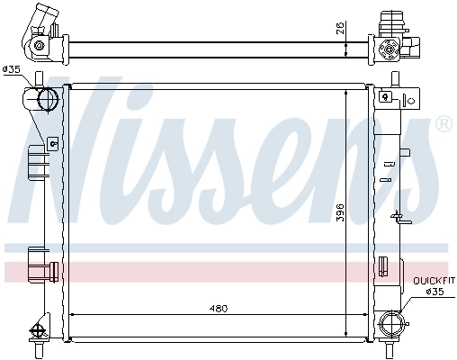 NISSENS 67607 Radiator, engine cooling