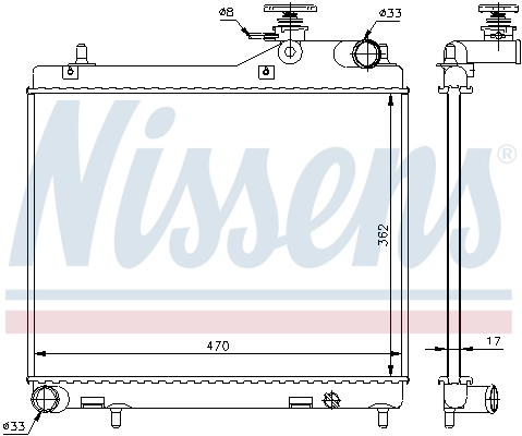 NISSENS 67049 Radiator, engine cooling
