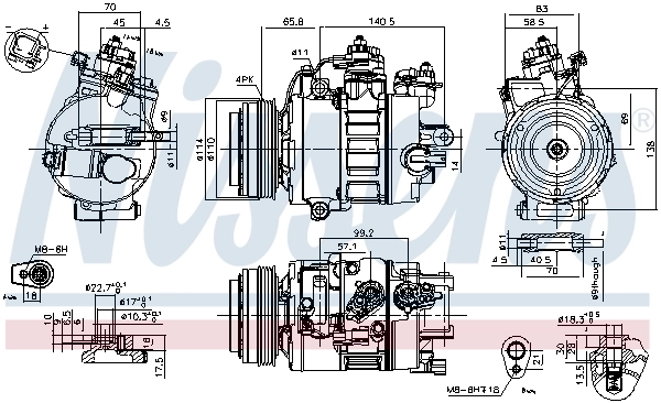 Compressor, air conditioning ** FIRST FIT ** 890792