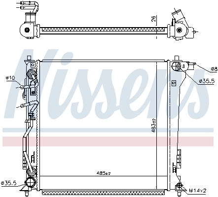 NISSENS 606673 Radiator, engine cooling
