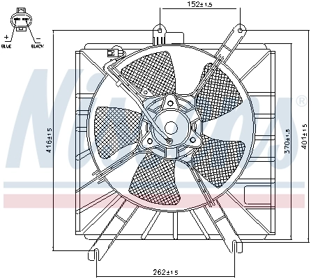 NISSENS 85272 Fan, engine cooling