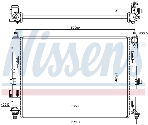 Radiator, engine cooling 606528