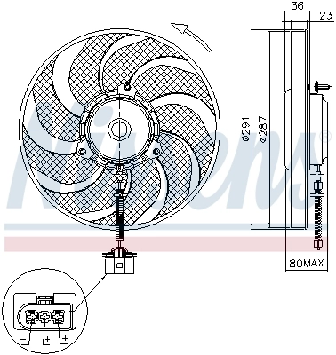 Fan, engine cooling 85545