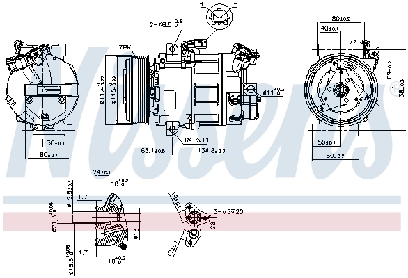 NISSENS 89313 Compressor, air conditioning