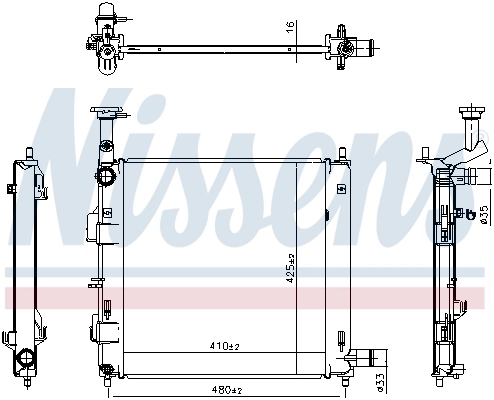 NISSENS 607198 Radiator, engine cooling