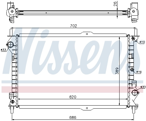 NISSENS 62156A Radiator, engine cooling