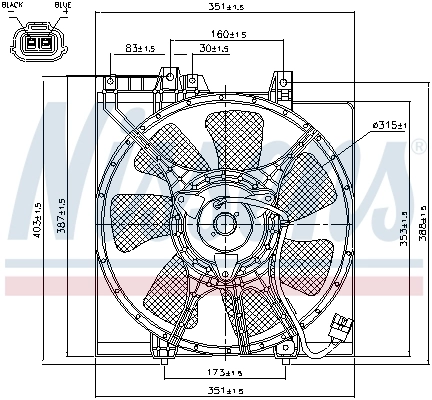 NISSENS 85491 Fan, engine cooling