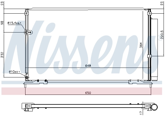 NISSENS 940707 Condenser, air conditioning