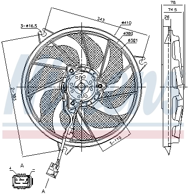 Fan, engine cooling 85787