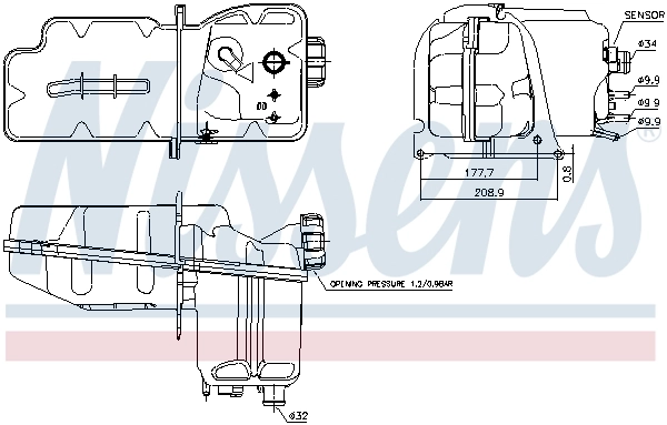 Expansion Tank, coolant ** FIRST FIT ** 996050