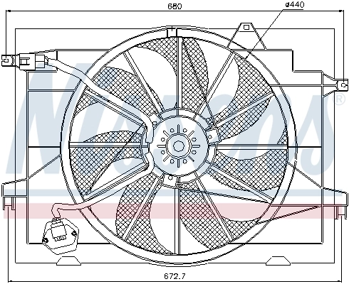 NISSENS 85366 Fan, engine cooling