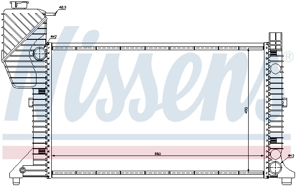 Radiator, engine cooling 62664A
