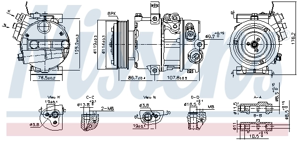 Compressor, air conditioning ** FIRST FIT ** 890751