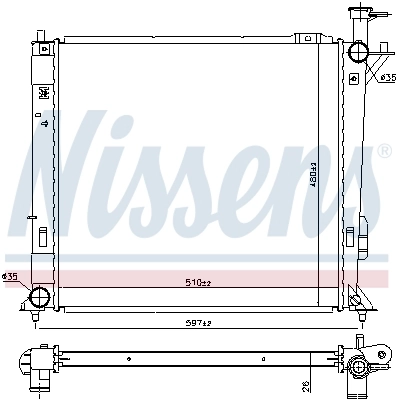 NISSENS 606488 Radiator, engine cooling