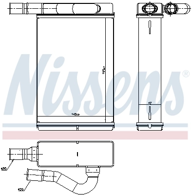 NISSENS 77601 Heat Exchanger, interior heating