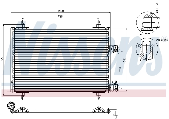 Condenser, air conditioning ** FIRST FIT ** 94560