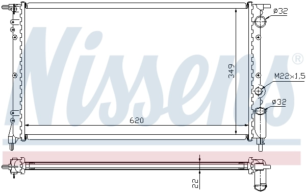 NISSENS 63918 Radiator, engine cooling