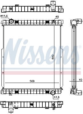 Radiator, engine cooling 63332