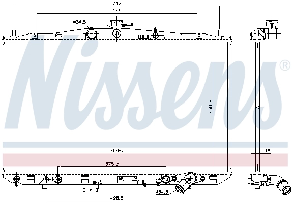NISSENS 646936 Radiator, engine cooling