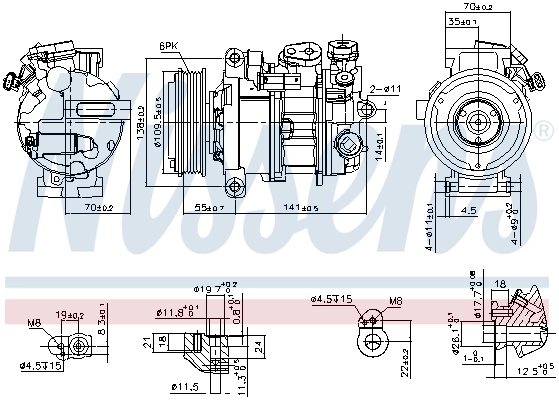 Compressor, air conditioning ** FIRST FIT ** 890595