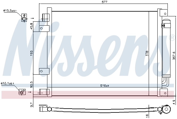 NISSENS 940601 Condenser, air conditioning