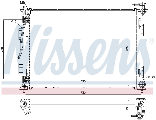 NISSENS 675053 Radiator, engine cooling