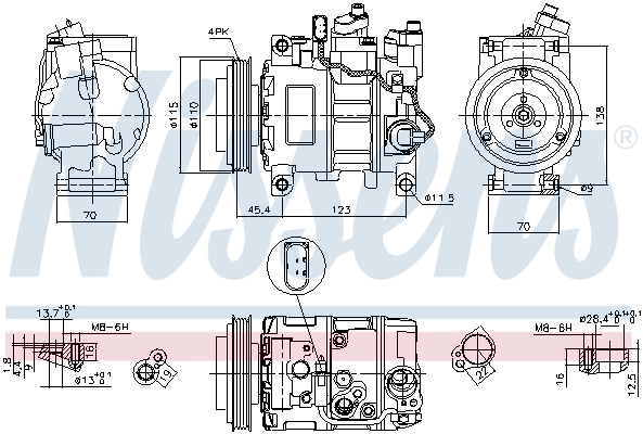 Compressor, air conditioning ** FIRST FIT ** 89049