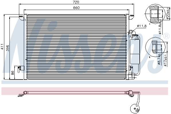 NISSENS 94675 Condenser, air conditioning