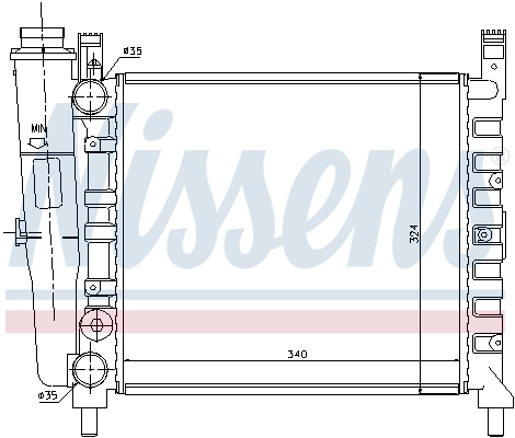 Radiator, engine cooling 61929