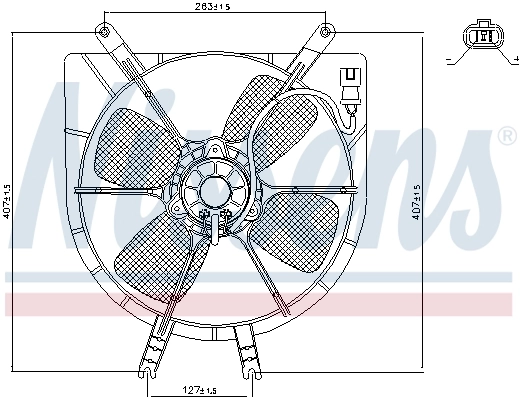 NISSENS 85043 Fan, engine cooling