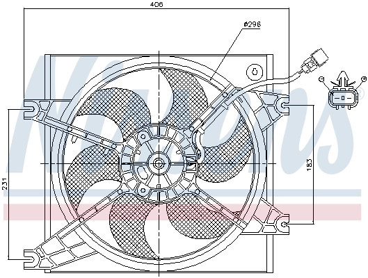 NISSENS 85085 Fan, engine cooling