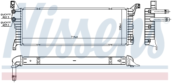 NISSENS 606087 Radiator, engine cooling