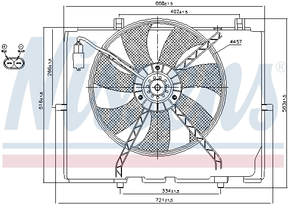 NISSENS 85654 Fan, engine cooling
