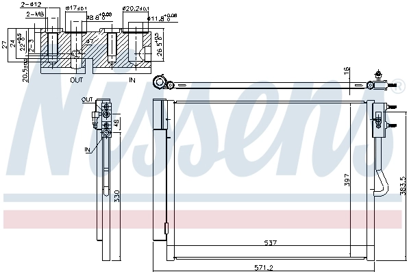 NISSENS 940677 Condenser, air conditioning