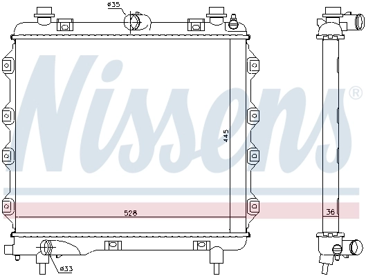 NISSENS 61024 Radiator, engine cooling