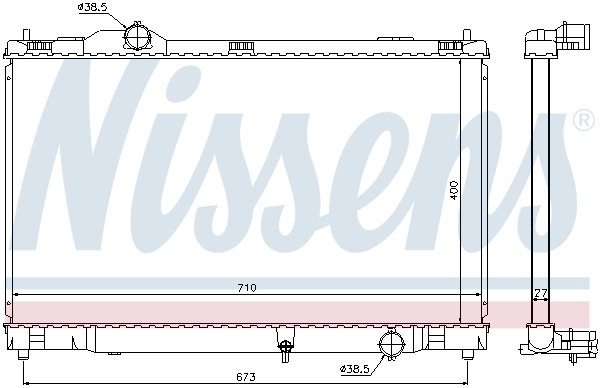 NISSENS 646817 Radiator, engine cooling