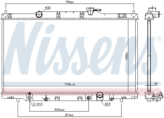 NISSENS 681379 Radiator, engine cooling