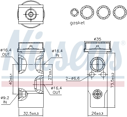 Expansion Valve, air conditioning ** FIRST FIT ** 999260