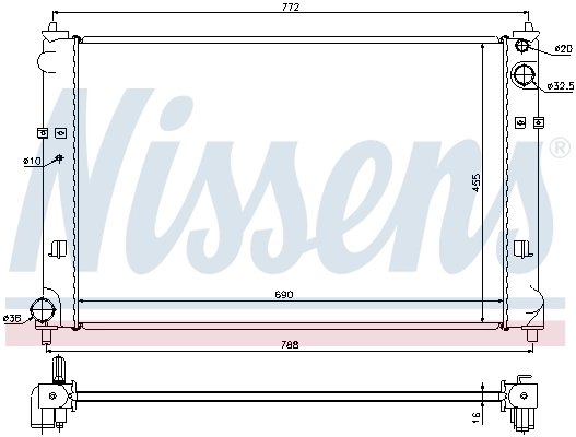 NISSENS 62468 Radiator, engine cooling