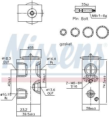 NISSENS 999342 Expansion Valve, air conditioning