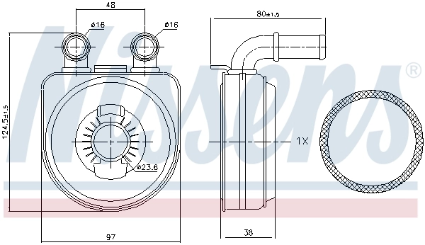 Oil Cooler, engine oil ** FIRST FIT ** 90650
