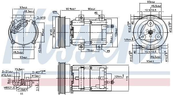 Compressor, air conditioning ** FIRST FIT ** 89191