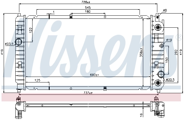 NISSENS 69454 Radiator, engine cooling