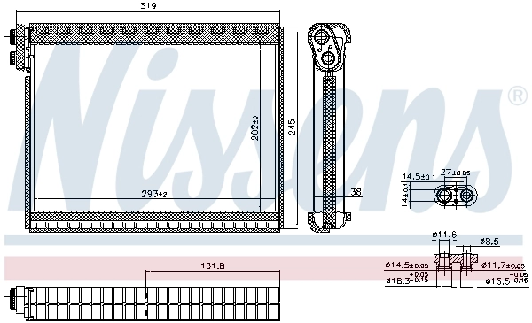 Evaporator, air conditioning 92364