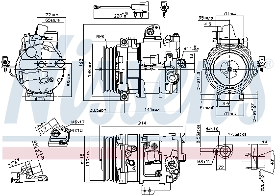 Compressor, air conditioning ** FIRST FIT ** 890117