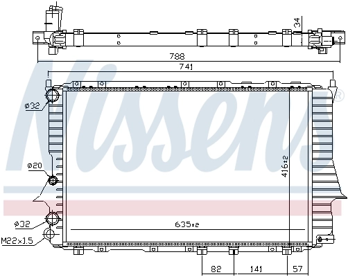 NISSENS 60460 Radiator, engine cooling
