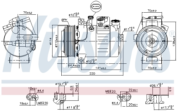 NISSENS 890115 Compressor, air conditioning
