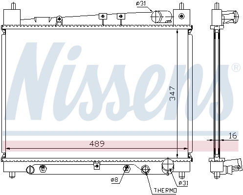 NISSENS 64799 Radiator, engine cooling