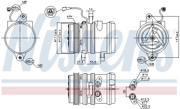 NISSENS 890697 Compressor, air conditioning