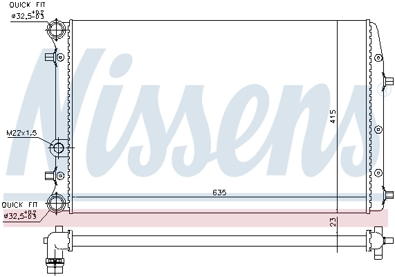 NISSENS 652711 Radiator, engine cooling
